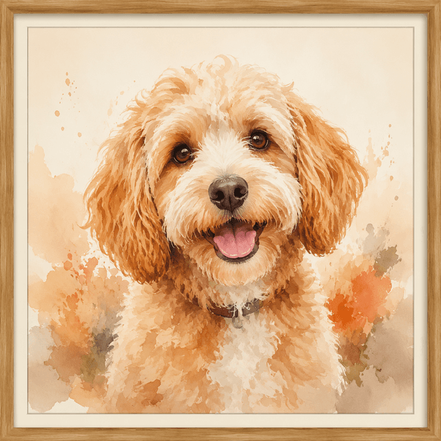 Watercolour pet portrait keepsake